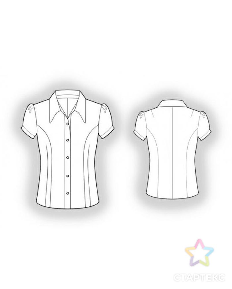 Выкройка: шелковая блузка арт. ВКК-209-1-ЛК0005837 2