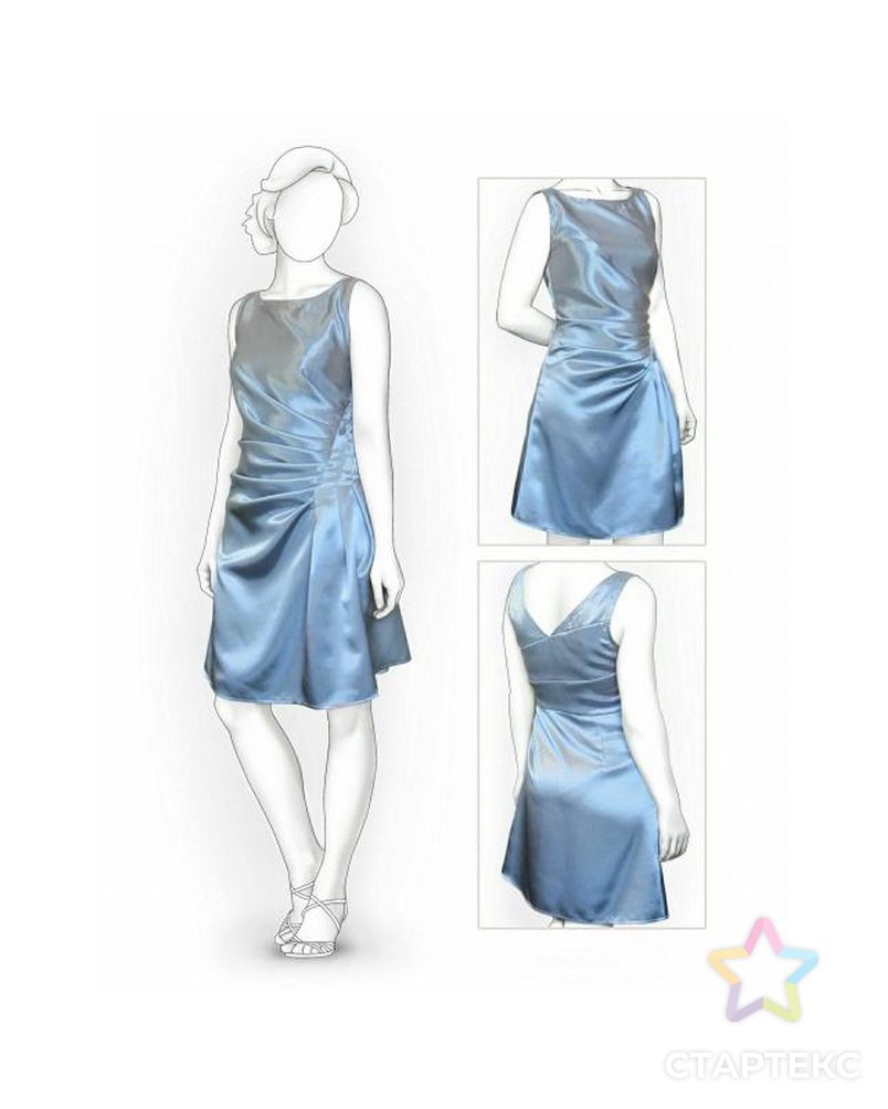 Выкройка: платье с защипами арт. ВКК-929-1-ЛК0005861 1
