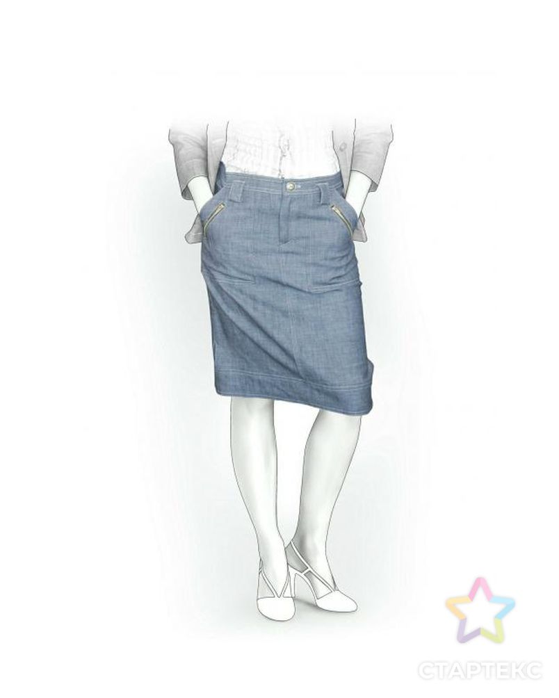 Заказать Выкройка: юбка джинсовая арт. ВКК-1004-1-ЛК0005871 в Новосибирске
