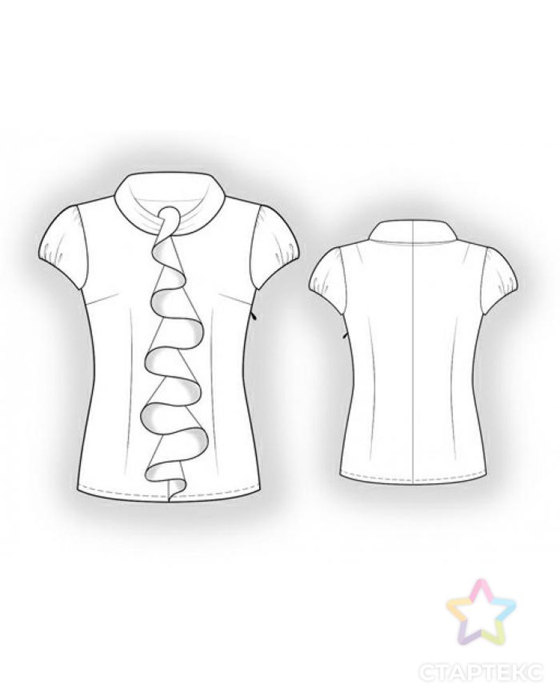 Выкройка: блуза с кокилье арт. ВКК-706-1-ЛК0005874 2