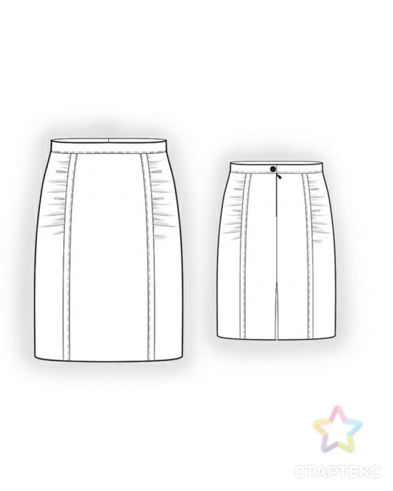 Выкройка: юбка со сборкой арт. ВКК-968-1-ЛК0005875 2