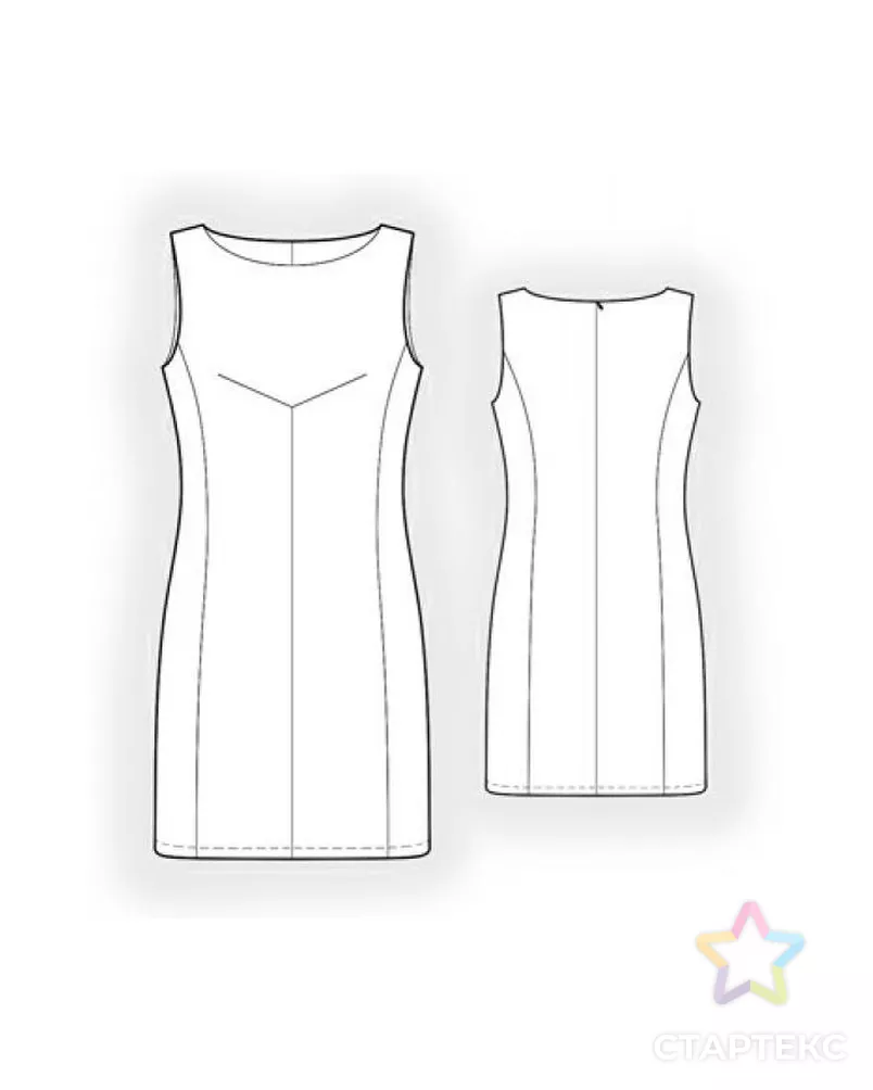 Выкройка: сарафан с косой вытачкой арт. ВКК-2087-4-ЛК0005883 - рис. 2