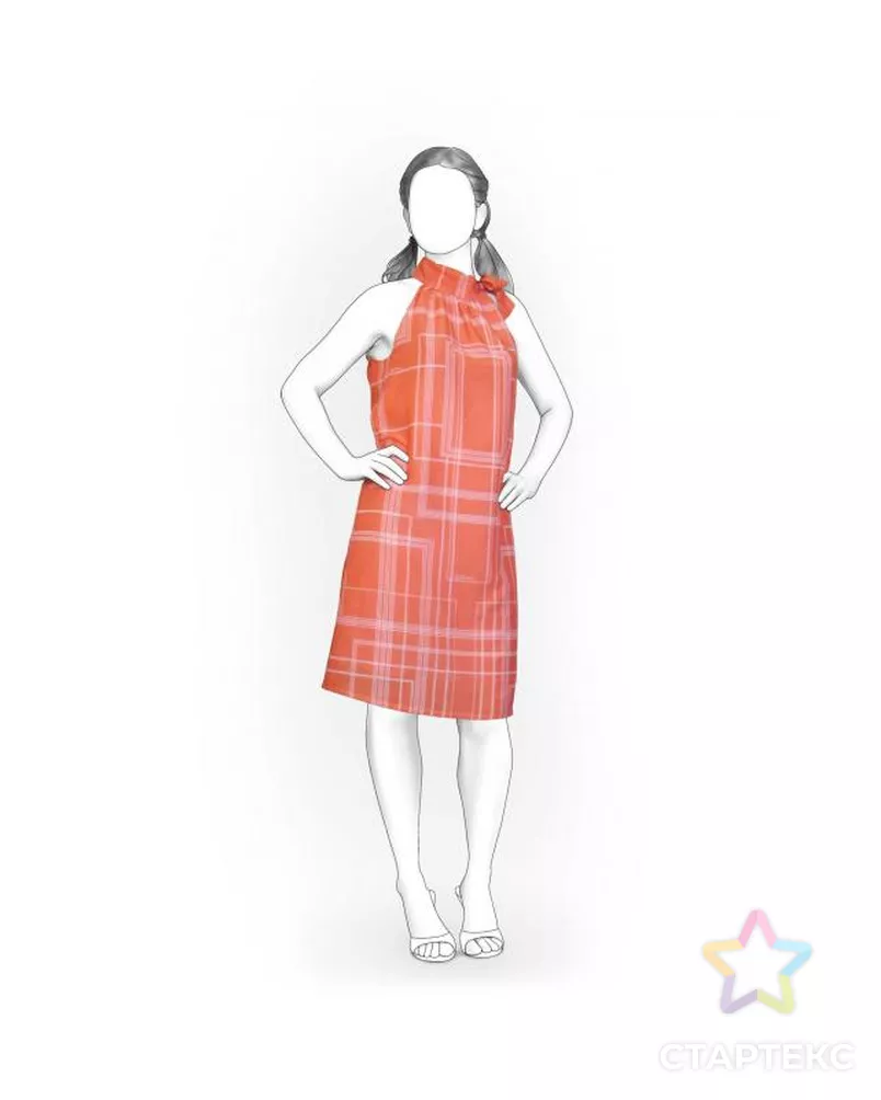 Выкройка: оранжевый сарафан арт. ВКК-865-7-ЛК0005887 - рис. 1