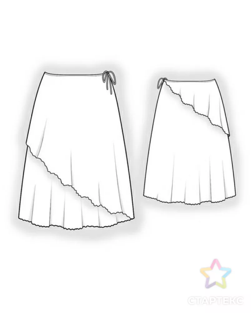 Выкройка: юбка-кокилье арт. ВКК-899-9-ЛК0005906 - рис. 2