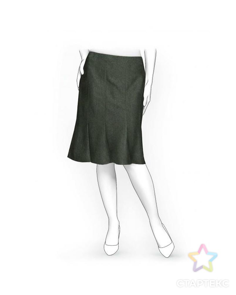 Выкройка: юбка с односторонним клином арт. ВКК-435-1-ЛК0005933 1