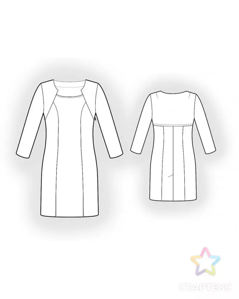 Выкройка: платье с эффектом болеро арт. ВКК-1020-6-ЛК0005941 - рис. 2