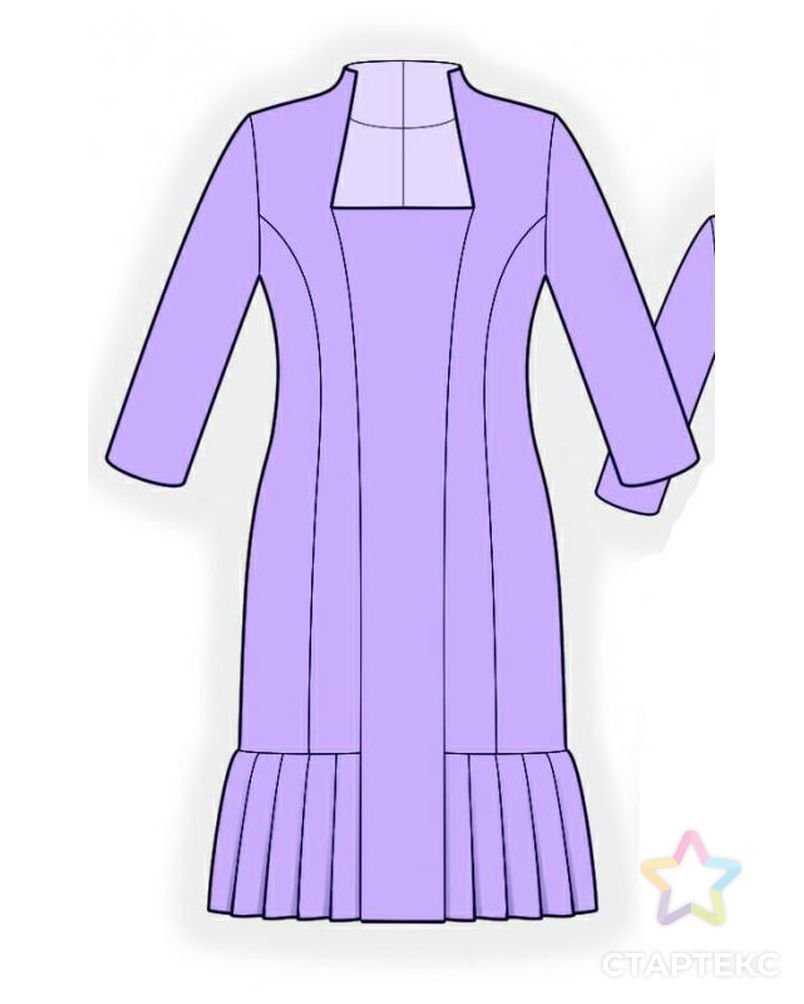 Выкройка: платье со складками арт. ВКК-1683-1-ЛК0005944 1
