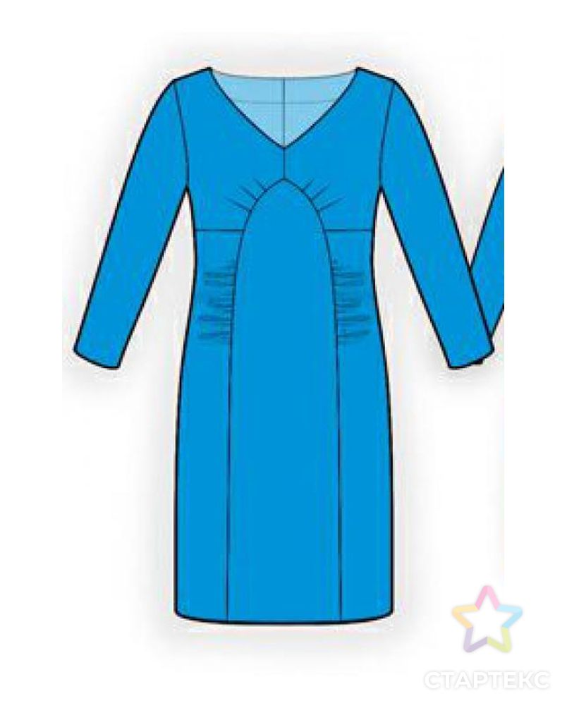 Выкройка: платье с фигурным подрезом арт. ВКК-1261-1-ЛК0005948 1