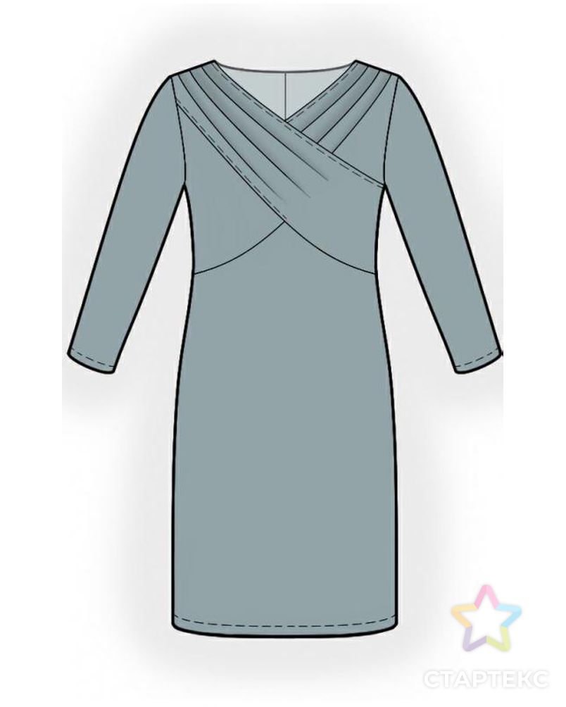 Выкройка: платье с декоративным передом арт. ВКК-1191-1-ЛК0005974 1