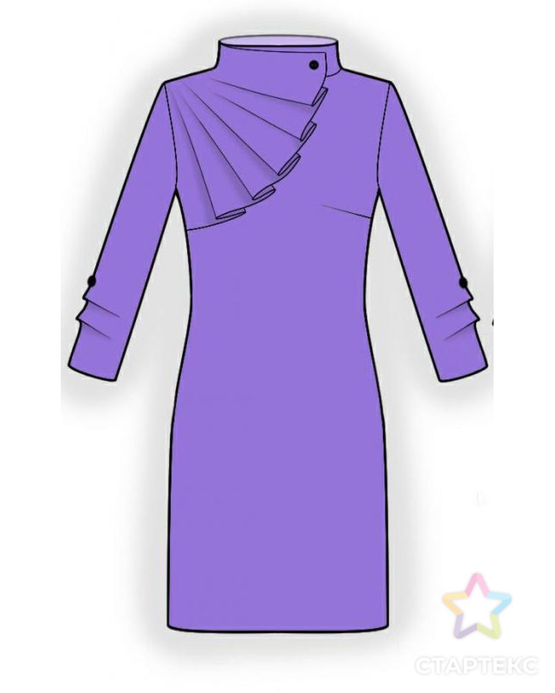 Выкройка: платье с отлетной кокеткой арт. ВКК-1072-1-ЛК0005981 1