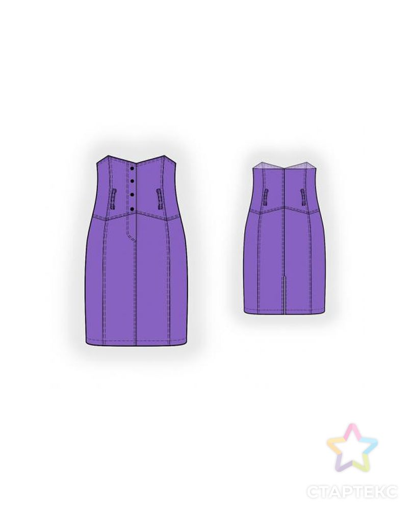 Заказать Выкройка: юбка с высоким поясом арт. ВКК-1706-1-ЛК0005987 в Новосибирске