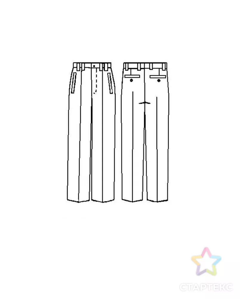 Выкройка: брюки арт. ВКК-545-3-ЛК0006002 2