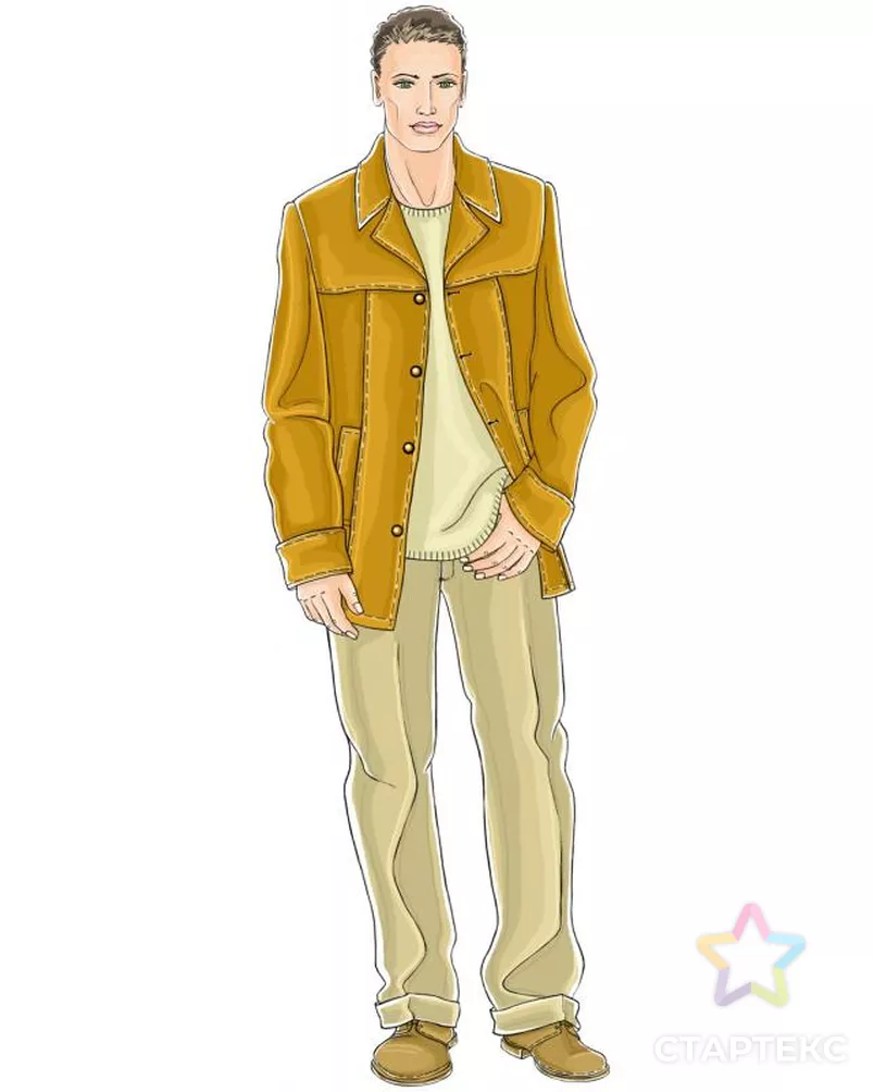 Выкройка: кожаный жакет арт. ВКК-1048-1-ЛК0006046 - рис. 1