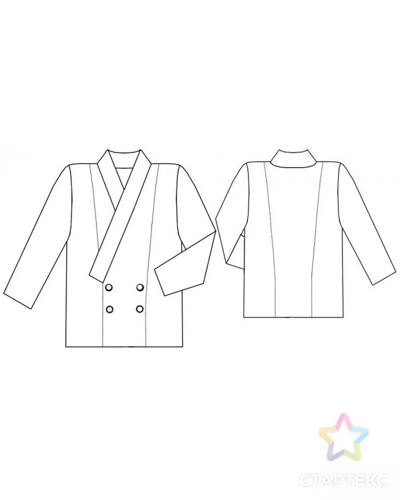Выкройка: белая куртка арт. ВКК-1831-10-ЛК0006049 2