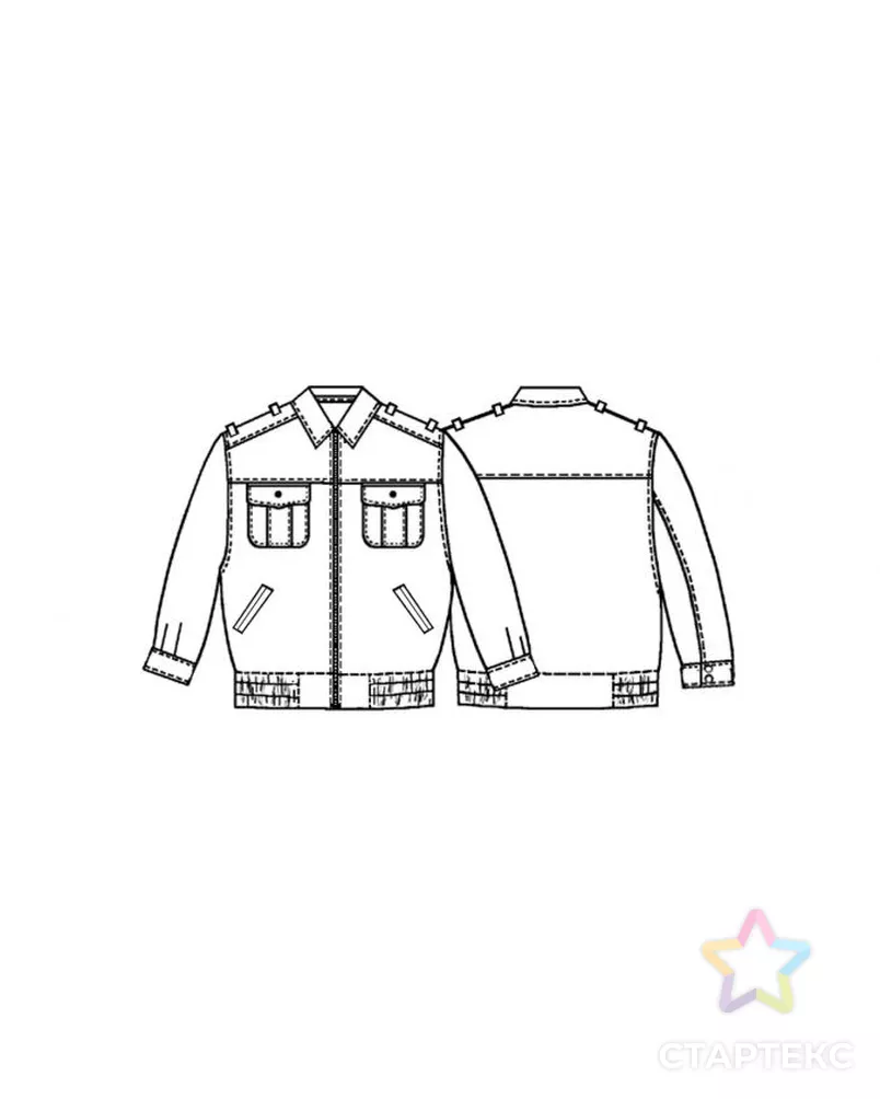 Выкройка: куртка форменная милицейская арт. ВКК-1886-5-ЛК0006091 2