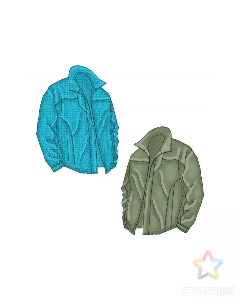 Выкройка: утепленная куртка с отлетной вставкой арт. ВКК-1997-2-ЛК0006105 1
