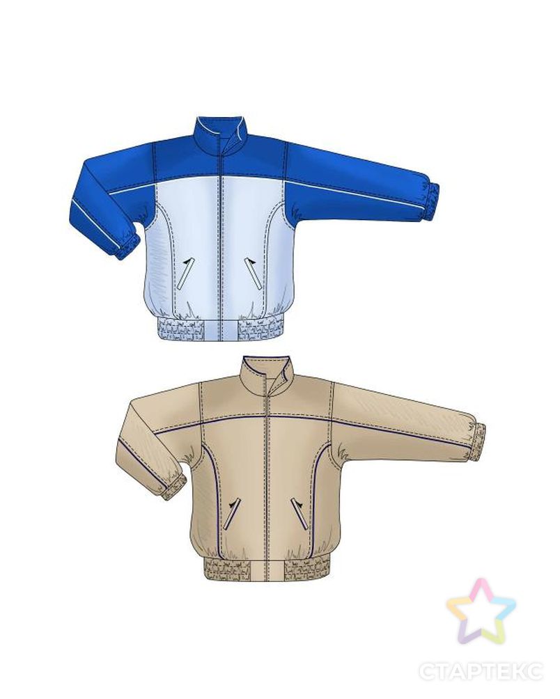 Выкройка: спортивная куртка с кокеткой арт. ВКК-823-1-ЛК0006121 1