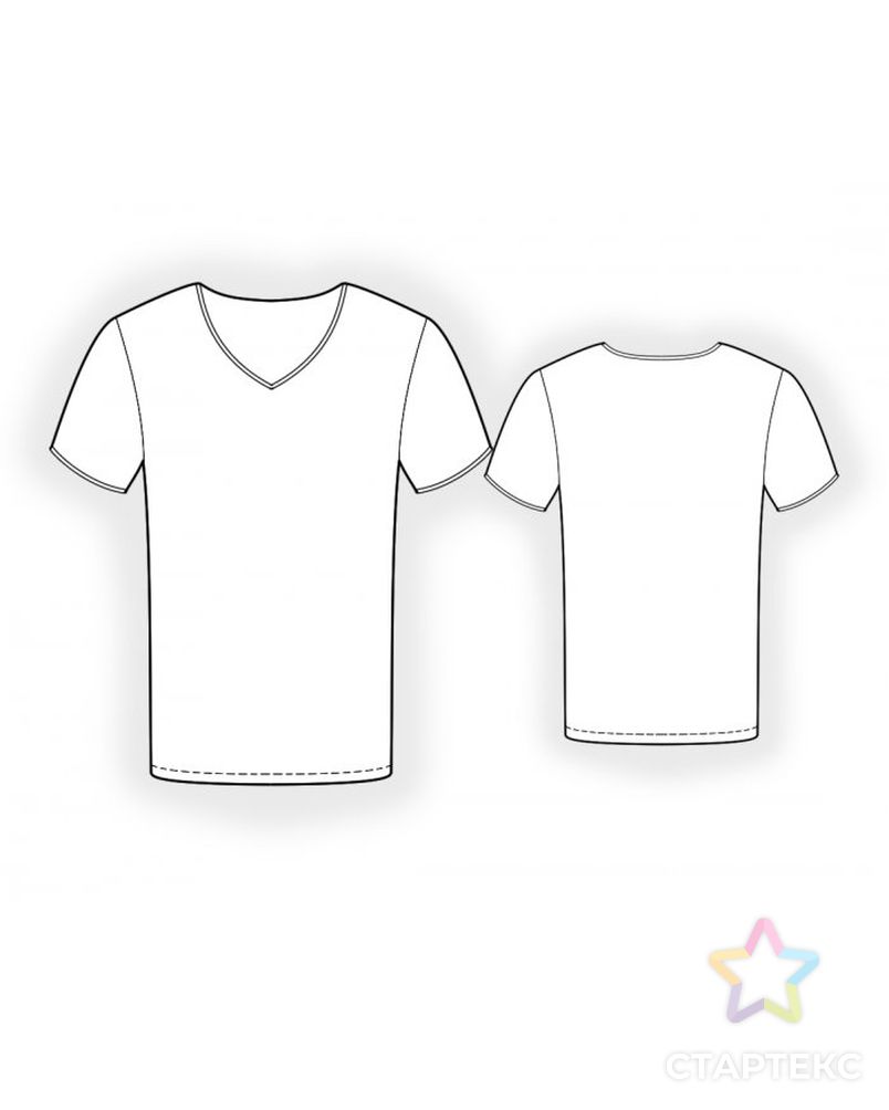 Выкройка: мужская футболка арт. ВКК-681-4-ЛК0006135