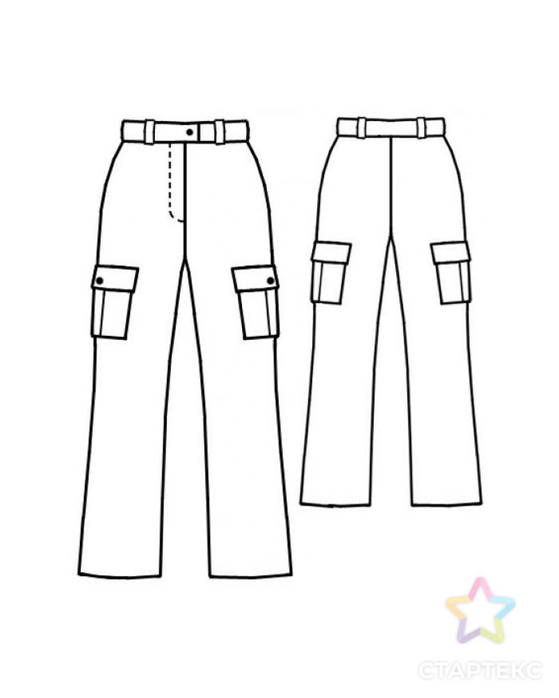 Выкройка: голубые брюки с карманами арт. ВКК-788-1-ЛК0007042 2