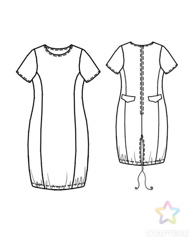 Выкройка: летнее платье арт. ВКК-1146-1-ЛК0007055 2