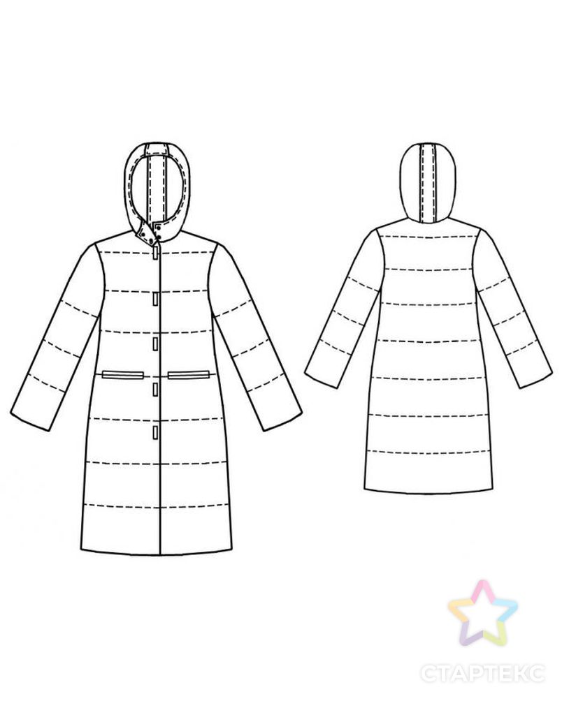 Заказать Выкройка: стеганое пальто арт. ВКК-1046-1-ЛК0007063 в Новосибирске