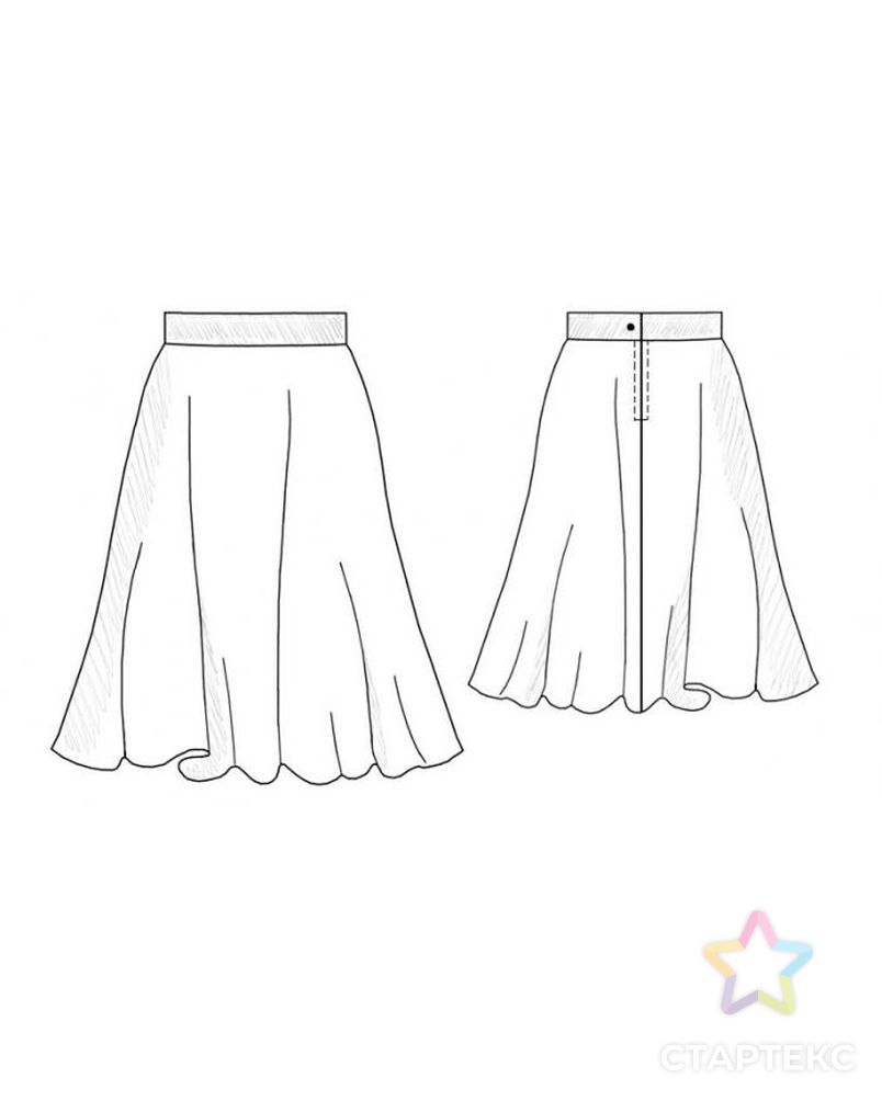 Выкройка: юбка со сборкой арт. ВКК-1867-1-ЛК0007077