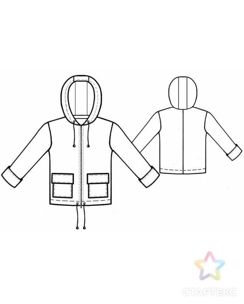 Выкройка: куртка с накладными карманами арт. ВКК-779-1-ЛК0007115