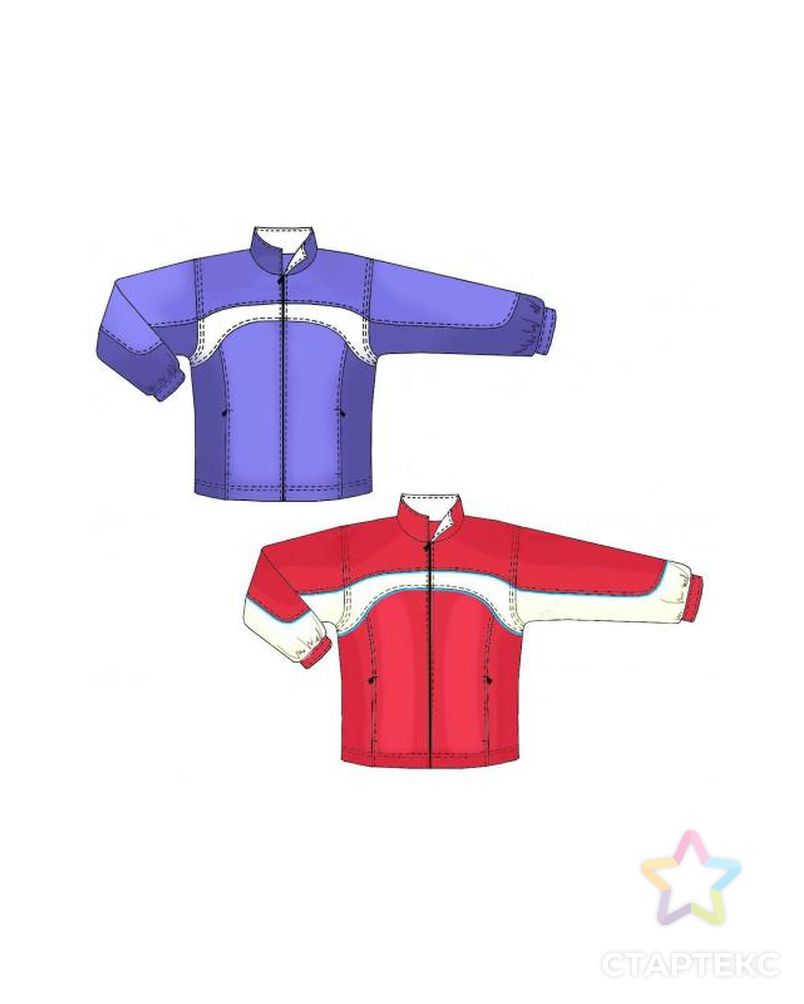 Выкройка: спортивная куртка с карманами в рельефе арт. ВКК-839-1-ЛК0007149