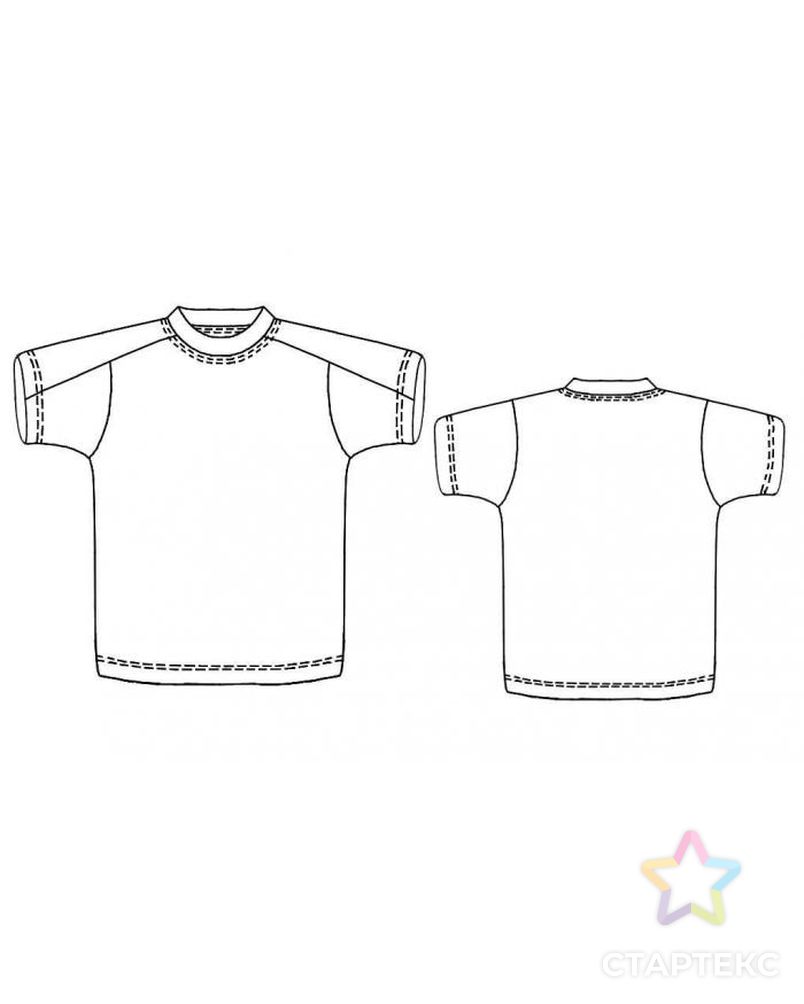 Выкройка: футболка с кокеткой арт. ВКК-1740-1-ЛК0007162 2