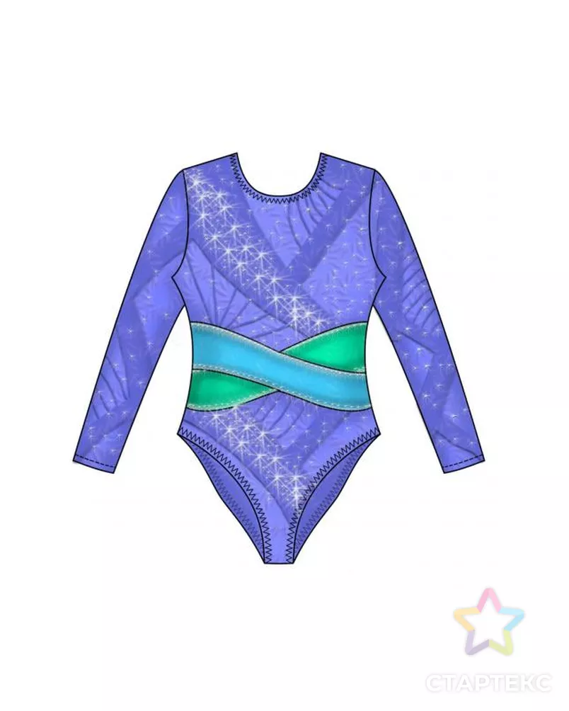 Выкройка: купальник гимнастический арт. ВКК-294-1-ЛК0007164 - рис. 1