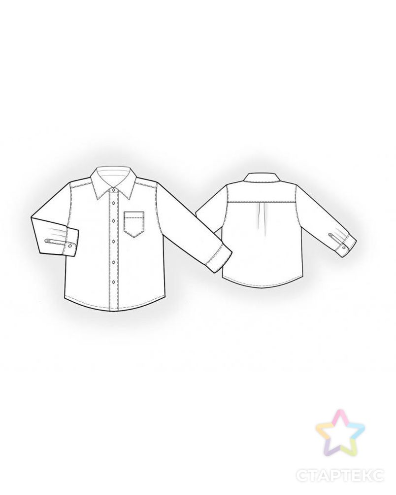 Выкройка: рубашка для мальчика арт. ВКК-714-1-ЛК0007205