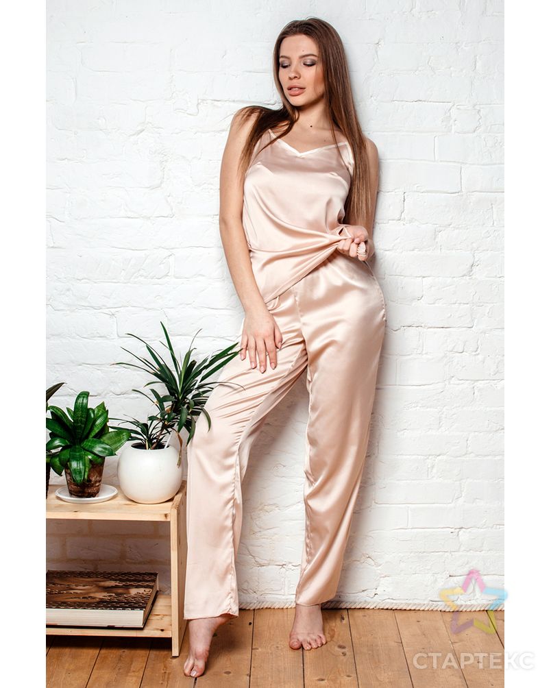 Шёлковая пижама ПЖ 008 (Нежно-розовая) арт. ОПМД-270-2-ОПМД0065015 1