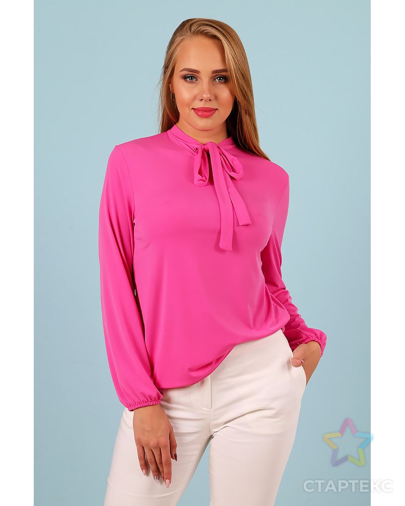 Блузка с бантом Ф 132 (Ярко-розовый) арт. ОПМД-235-2-ОПМД0064672 1