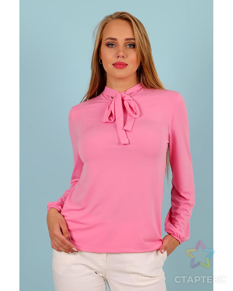 Блузка с бантом Ф 132 (Нежно-розовая) арт. ОПМД-233-7-ОПМД0064656 1