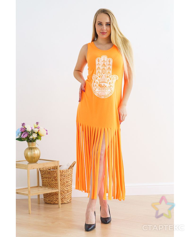 Платье рванка П 213 (Оранжевый неон) арт. ОПМД-157-3-ОПМД0063956 1