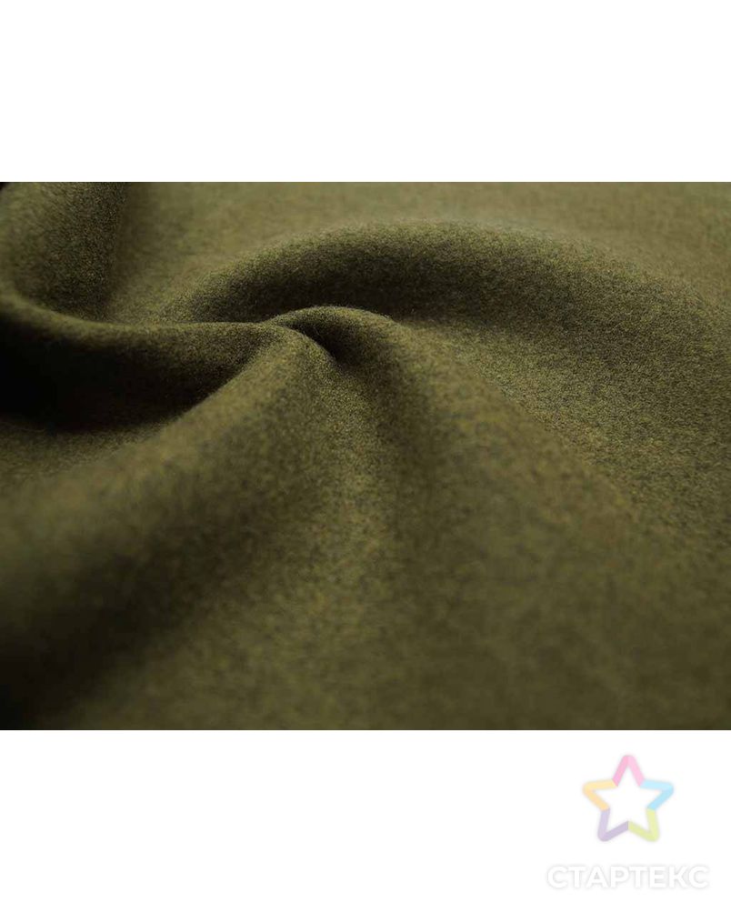 Шерстяная двухсторонняя пальтовая ткань, цвет оливковый хаки арт. ГТ-2622-1-ГТ0047402 1