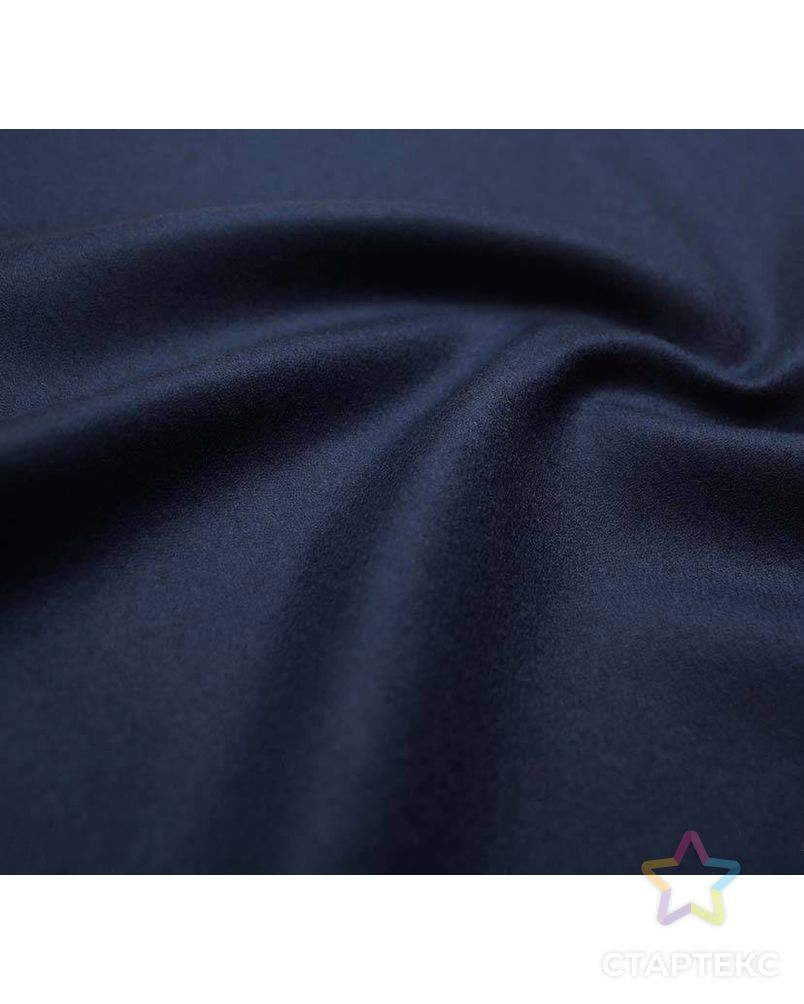 Двухсторонняя шерстяная пальтовая ткань цвета берлинской лазури арт. ГТ-2615-1-ГТ0047395 1