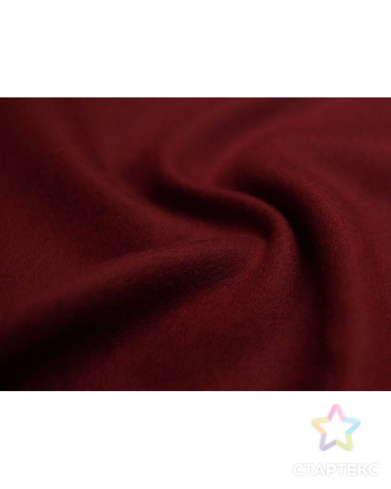 Шерстяная двухсторонняя пальтовая ткань цвета рубинового вина арт. ГТ-2646-1-ГТ0047427 1