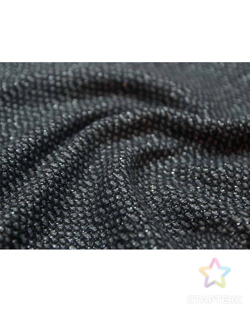 Шерстяная ткань серо-черного цвета с люрексом арт. ГТ-2660-1-ГТ0047441 1