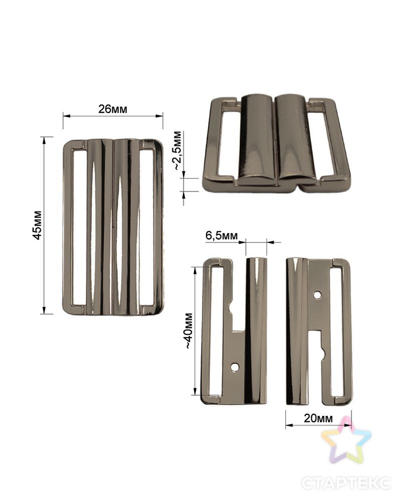 Пряжка металл ш.4 см арт. ССФ-204-5-ССФ0017582359 1