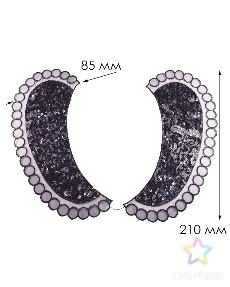 Воротник с пайетками арт. ССФ-850-1-ССФ0017584243 1