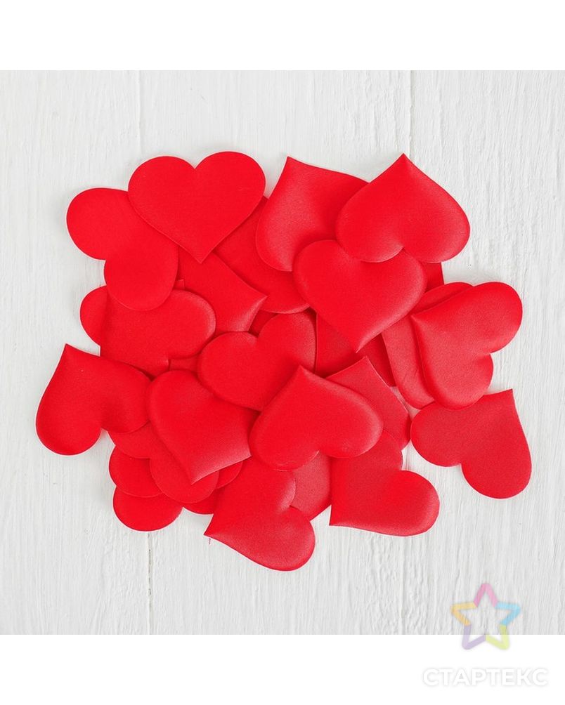 Сердечки декоративные, набор 25 шт., 5 см, цвет красный арт. СМЛ-111-1-СМЛ1014118 2