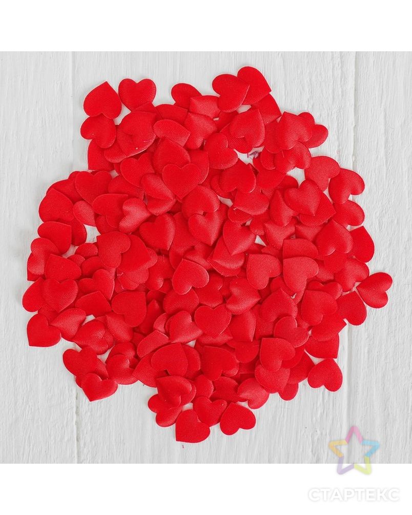 Сердечки декоративные, набор 200 шт., 1 см, цвет красный арт. СМЛ-115-1-СМЛ1014155