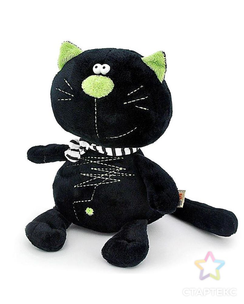 Мягкая игрушка «Кот Батон», цвет чёрный, 20 см арт. СМЛ-99815-2-СМЛ0001015044 1