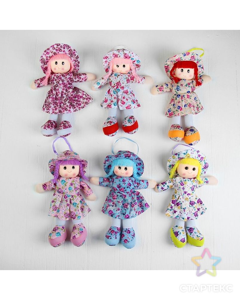 Мягкая игрушка «Кукла», в шляпке и платьишке, цвета МИКС арт. СМЛ-103576-1-СМЛ0001016980 3