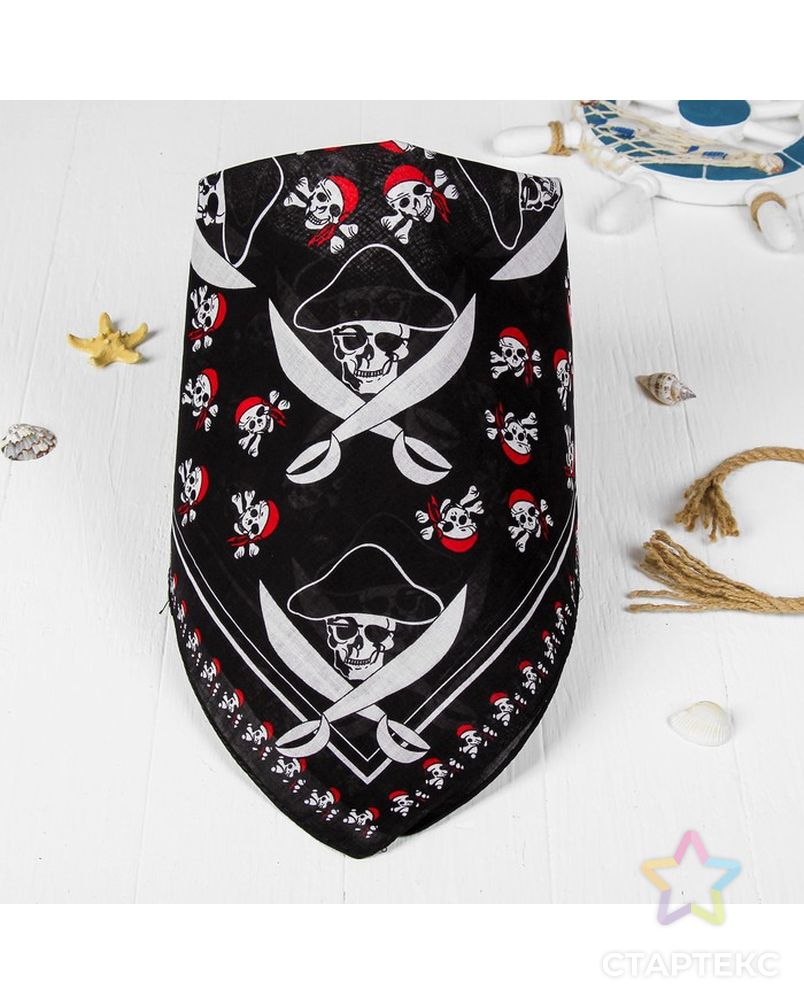 Бандана «Пират в шляпе», череп арт. СМЛ-103815-1-СМЛ0001018611 1