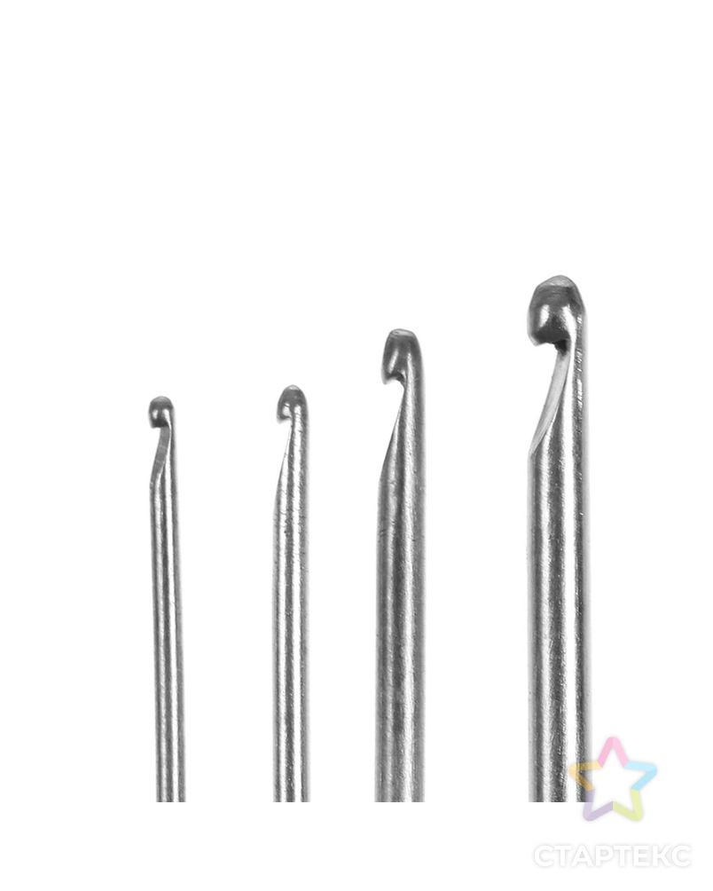 Крючки для вязания металлические «Рукодельница», d = 1-2 мм, 13,5 см, 4 шт арт. СМЛ-185-1-СМЛ1021678 2
