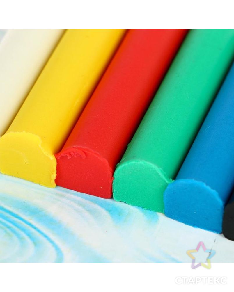 Пластилин плавающий 6 цветов, с пластмассовыми деталями арт. СМЛ-176613-1-СМЛ0001026849