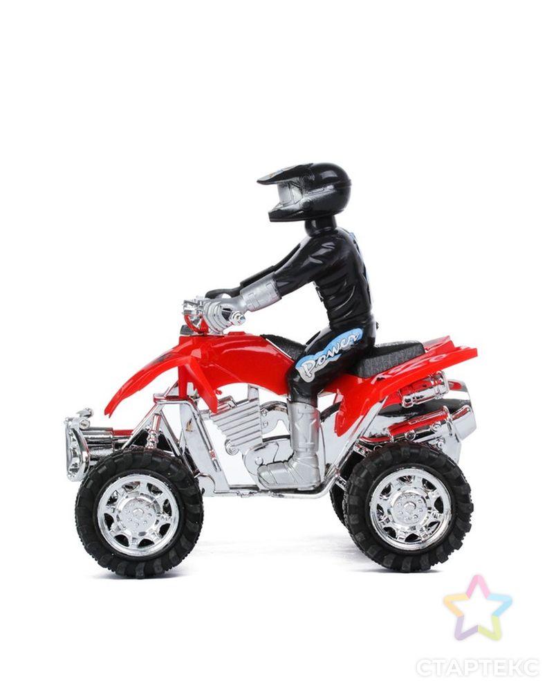 Мотоцикл инерционный «Квадрик», с гонщиком, цвета МИКС арт. СМЛ-103691-1-СМЛ0001036929 2