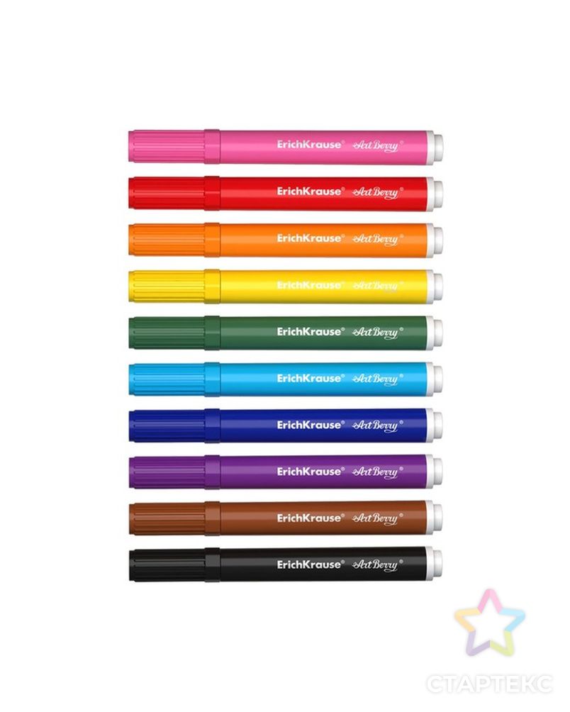 Набор для творчества, фломастеры для ткани 10 цветов + 3 трафарета Artberry, линия 1.0-7.0 мм арт. СМЛ-214606-1-СМЛ0001044629 2